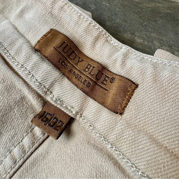 Judy Blue Double Button Tan Khaki Jeans Pants Flare Legged JB88623 Women's 15/32 - Picture 8 of 9